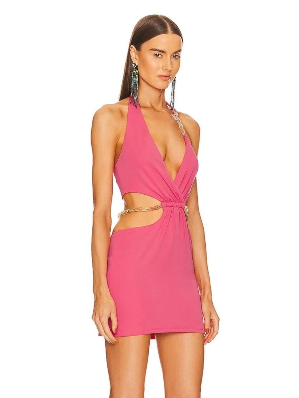 Dundas x Revolve Nyx Mini Chain Dress Pink Size Small NWT *READ